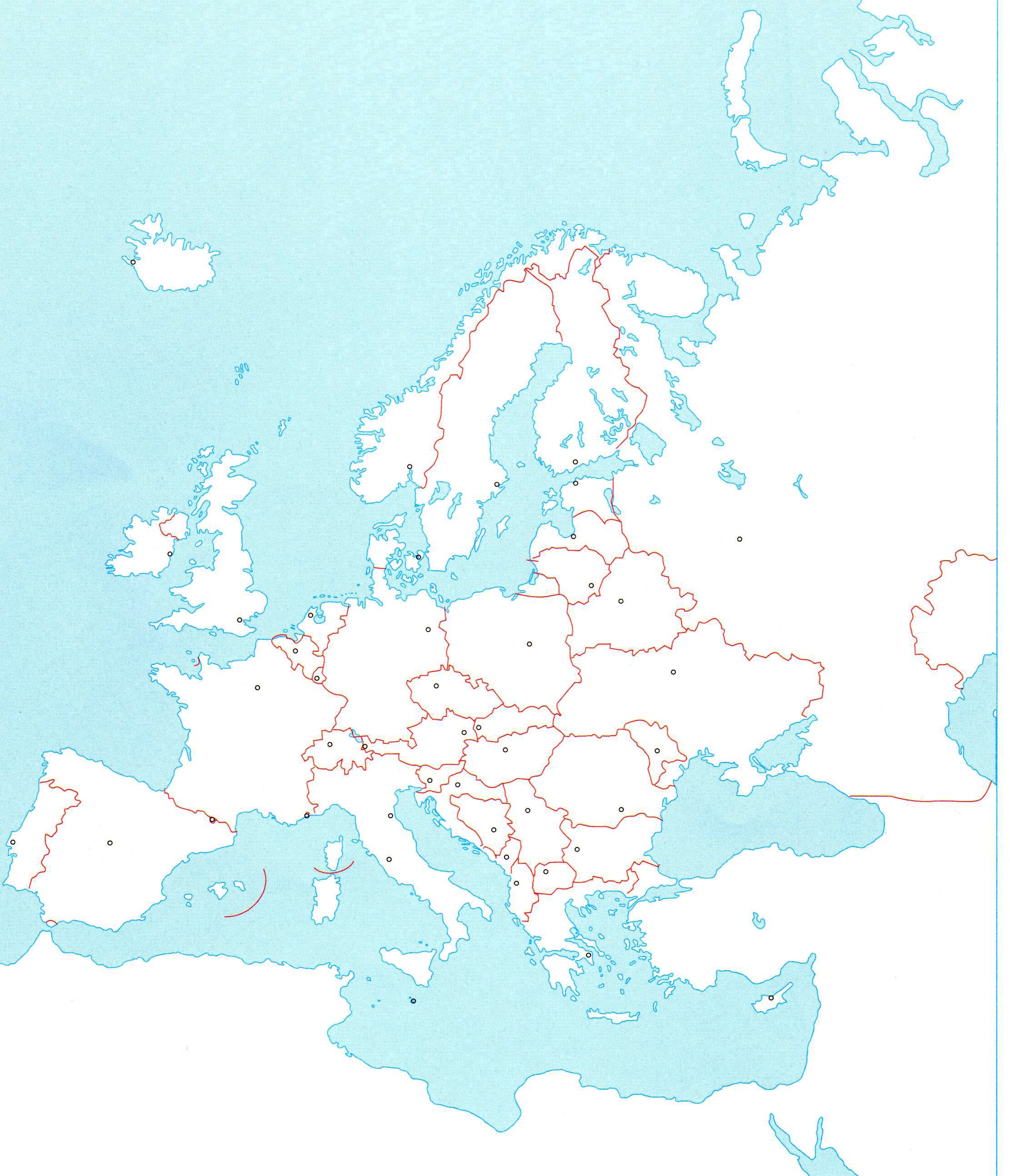 prazna karta europe Osnovna škola Fažana   7.razred prazna karta europe